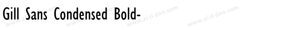 Gill Sans Condensed Bold字体转换